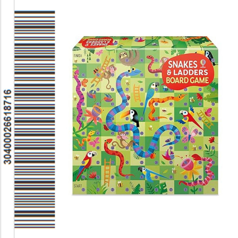 Snakes and Ladders Board Game Wooden Display Shelf/Drawer